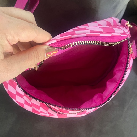 Pink Checkered Crossbody Bag - Picture 5 of 5
